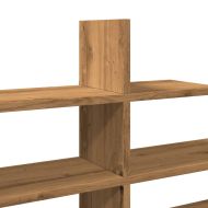 Стенен рафт, дъб артизан, 124,5x18x60,5 см, инженерно дърво