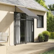 Прибираща се тента, антрацит, 100x150 см, плат и стомана