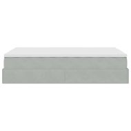 Османска легло с матрак, светлосиво, 120x200 см, кадифе