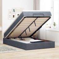 Османска легло с матрак, тъмнокафяво, 120x200 см, кадифе