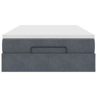 Османска легло с матрак, тъмнокафяво, 120x200 см, кадифе