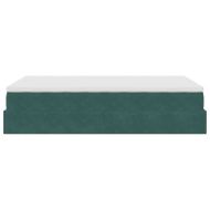 Османска легло с матрак, тъмнозелено, 120x200 см, кадифе
