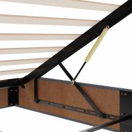 Османска легло с матрак, тъмносиво, 180x200 см, кадифе