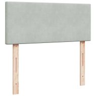 Османска легло с матрак, светлосиво, 120x200 см, кадифе