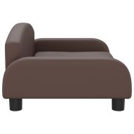 Детски диван кафяв 70x45x30 см изкуствена кожа