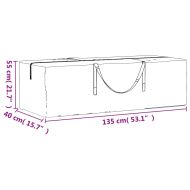 Чанта за съхранение на коледна елха черна 135x40x55 см PE