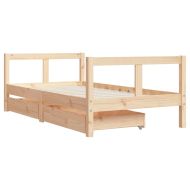 Рамка за детско легло с чекмеджета 80x160 см бор масив