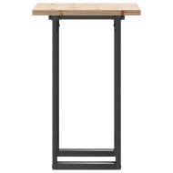 Трапезна маса О-образна рамка 50x50x75,5 см бор масив и чугун