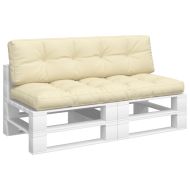 Палетни възглавници, 2 бр, кремави, текстил