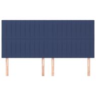 Табла за легло, синя, 160x5x118/128 см, плат