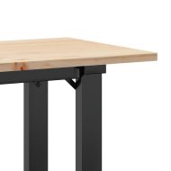 Кафе маса О-образна рамка 110x40x45 см бор масив и чугун
