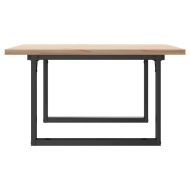Кафе маса О-образна рамка 80x80x45,5 см бор масив и чугун