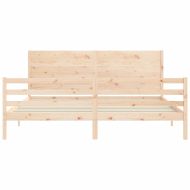 Рамка за легло с табла, 200x200 см, дърво масив