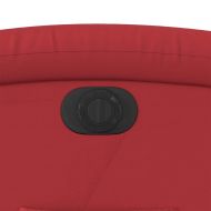 Електрически стол реклайнер, червен, изкуствена кожа