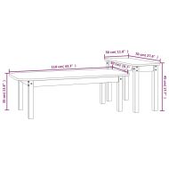 Комплект масички за кафе от 2 части, борово дърво масив