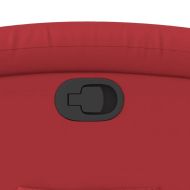 Изправящ реклайнер стол, червен, изкуствена кожа