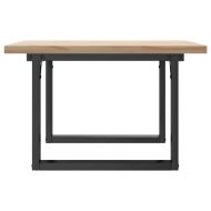Кафе маса О-образна рамка 60x60x40,5 см бор масив и чугун