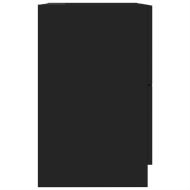 Долен шкаф за мивка, черен, 40x37x59 см, инженерно дърво