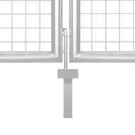 Градинска порта, стомана, 500x150 см, сребриста