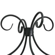 Рамка за легло с балдахин, черна, метал, 140x200 cм