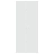 Висок шкаф, бял, 80x42,5x185 см, инженерно дърво