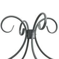 Рамка за легло с балдахин, сива, метал, 160x200 см