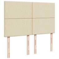 Османска легло с матрак, кремаво, 140x200 см, плат