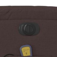 Електрически масажен наклоняем стол, тъмнокафяв, текстил