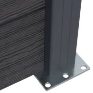 Комплект ограден панел, сив, 526x186 см, WPC