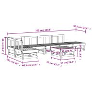 Градински комплект, 7 части, дугласко дърво масив
