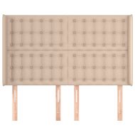 Горна табла с уши, капучино, 147x16x118/128 см, изкуствена кожа