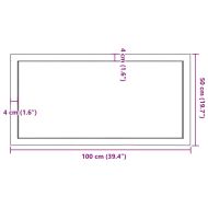 Стенен рафт тъмнокафяв 100x50x(2-4) см обработен масивен дъб