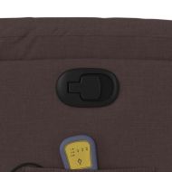 Изправящ масажен реклайнер стол, тъмнокафяв, текстил