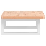 Стенен рафт за мивка, стомана и масивно дърво бук