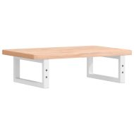 Стенен рафт за мивка, стомана и масивно дърво бук