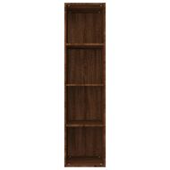 Шкаф за книги/ТВ шкаф кафяво дъб 36x30x143 см инженерно дърво
