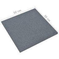 Ударопоглъщащи каучукови плочи, 12 бр, 50x50x3 см, сиви