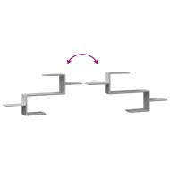 Стенен рафт, сив сонома, 104x15x49 см, инженерно дърво