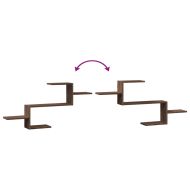 Стенен рафт, кафяв дъб, 104x15x49 см, инженерно дърво