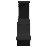 Стенен рафт, черен, 104x15x49 см, инженерно дърво