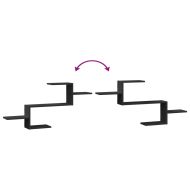 Стенен рафт, черен, 104x15x49 см, инженерно дърво