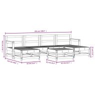Градински комплект, 7 части, дугласко дърво масив