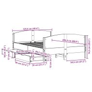 Рамка за легло без матрак, 120x200 см, масивна чамова дървесина