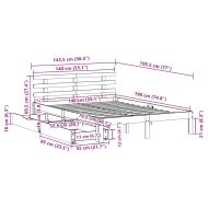 Рамка за легло, с чекмеджета, без матрак, 140x190 см