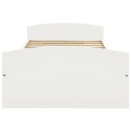 Рамка за легло с 2 чекмеджета, бяла, бор масив, 90х200 см