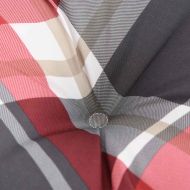 Палетна възглавница, червено каре, 70x40x12 см, текстил