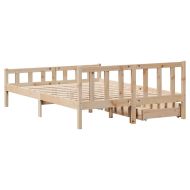 Рамка за легло без матрак, 160x200 см, масивна чамова дървесина