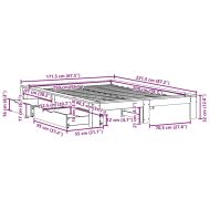 Рамка за легло без матрак, 150x200 см, масивна чамова дървесина