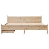 Рамка за легло без матрак 200x200 см масивна чамова дървесина