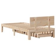 Рамка за легло, с чекмеджета, без матрак, 75x190 см